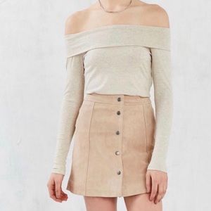 Bardot Blondie Suede Skirt in Blonde